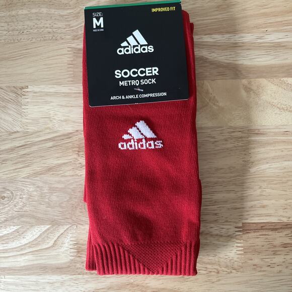 adidas Other - ADIDAS METRO SOCCER ARCH & ANKLE COMPRESSION Medium SOCKS Digital Print Red New